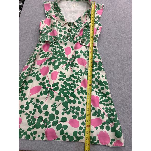 Anthropologie Moulinette Soeurs Pink Tulips Silk Dress - size 6 - Picture 11 of 11
